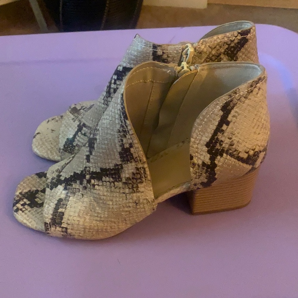 Fergalicious Peep Toe Ankle Booties